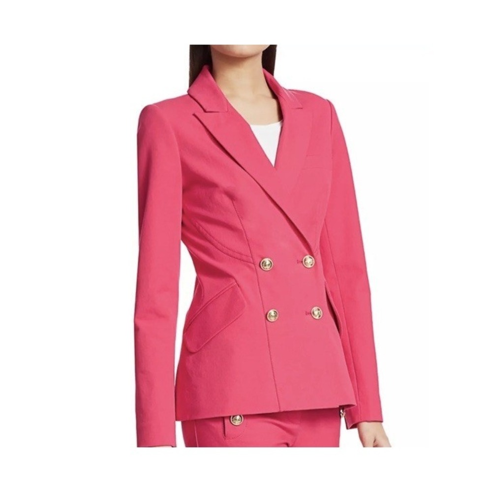 Derek Lam 10 Crosby Pink Double Breasted Blazer Gold Buttons Women's Size 0